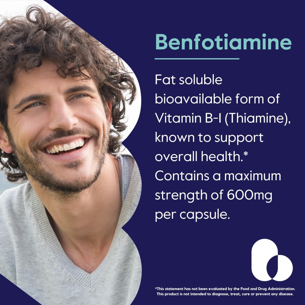 BESTVITE Benfotiamina Ultra 600mg - 60 Cápsulas Veganas