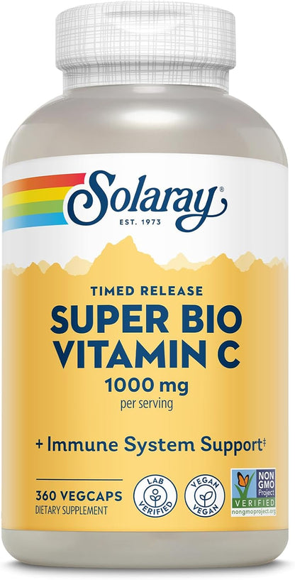 Solaray Super Bio Buffered Vitamin C 1000mg - Liberación Prolongada con Bioflavonoides - 360 Cápsulas – Image 10