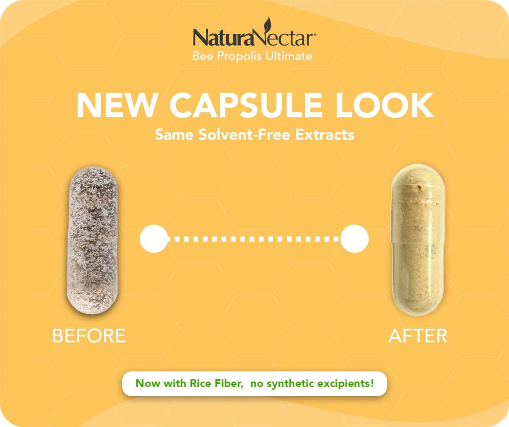NaturaNectar Ultimate Bee Propolis - Brazilian Propolis Capsules (60 Count)