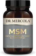 Dr. Mercola MSM Sulfur Complex - Apoyo Articular y Salud Celular - OptiMSM - R-Ácido Alfa Lipoico - TMG - Mezcla de Azufre Orgánico - 60 Cápsulas (30 Porciones)