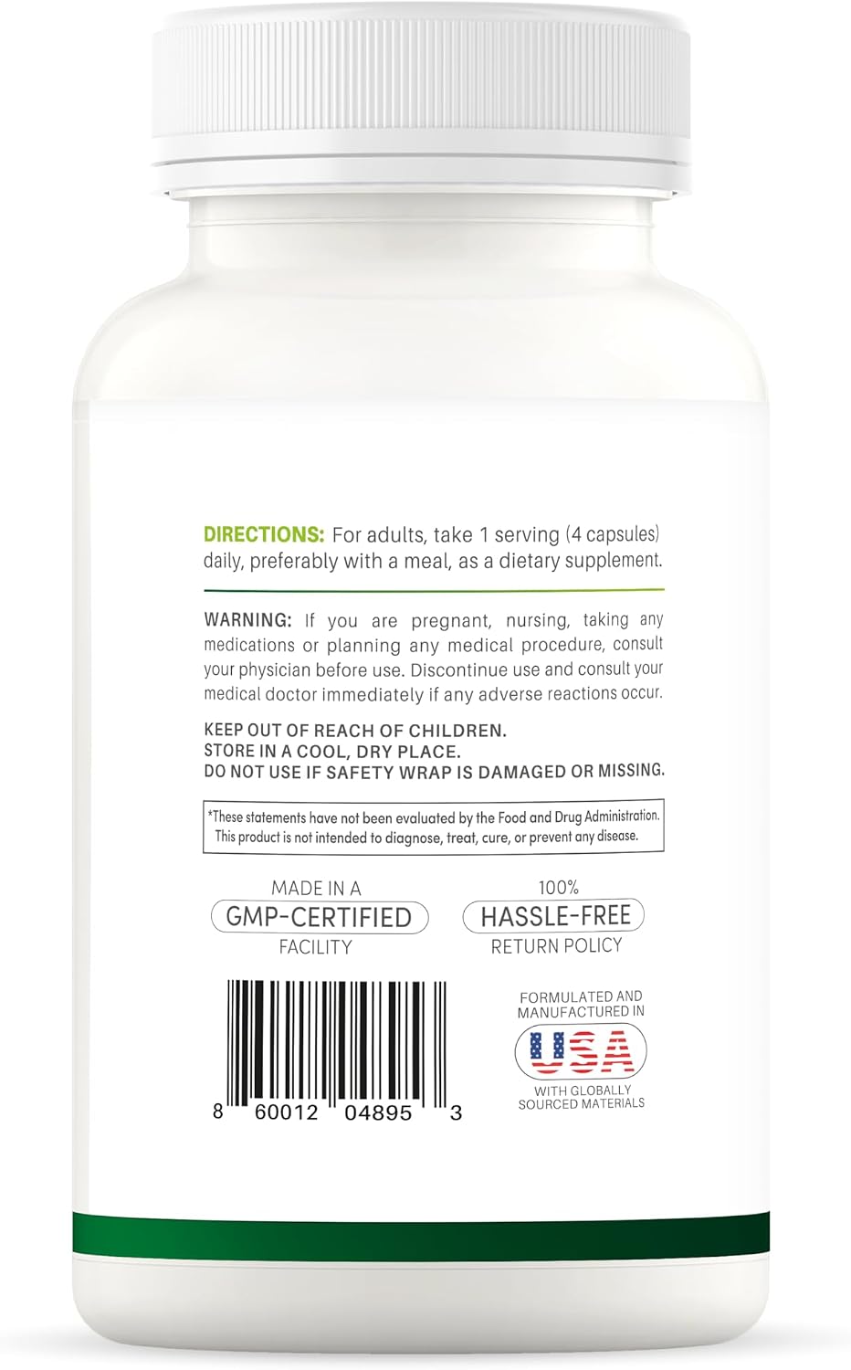 ERAVIBE Suplemento de Calostro 4 en 1, Colágeno, Selenio y Vitamina C - 2100 mg - 120 Cápsulas Veganas