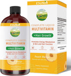 ESUNM Multivitamínico Líquido Completo - Apoyo para Cabello, Piel y Energía - 480 ml