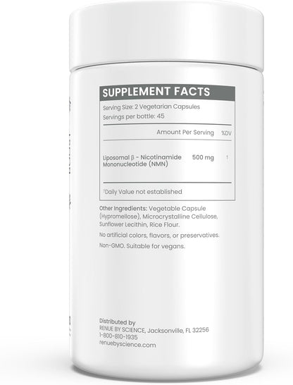 Renue By Science NMN Liposomal 500mg – 90 Cápsulas – Image 3