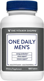 The Vitamin Shoppe One Daily Multivitamínico para Hombres, 180 Comprimidos