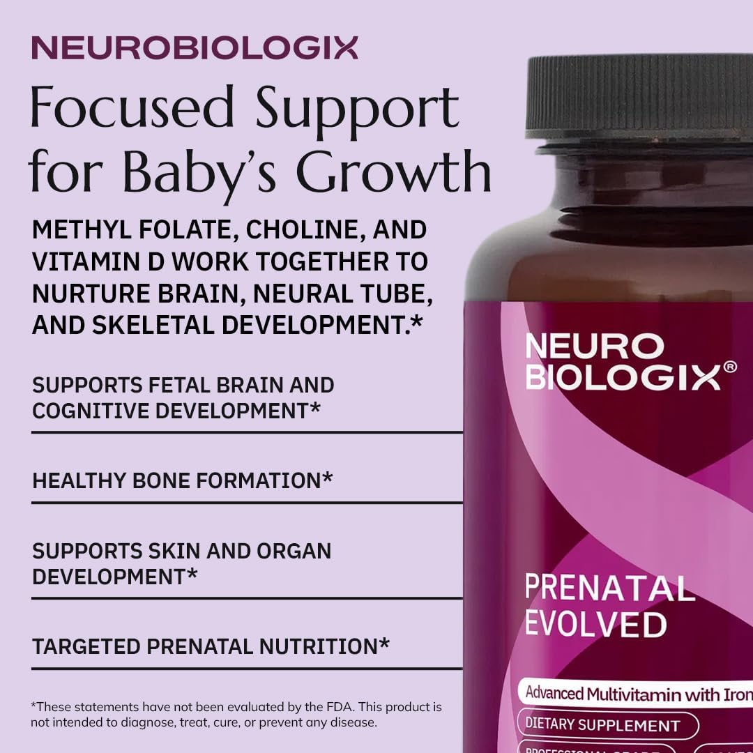Neurobiologix Prenatal Evolved - Multivitamínico Prenatal Completo para Mujeres