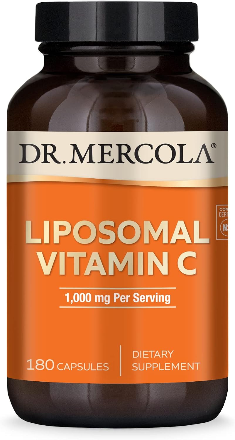 Dr. Mercola Vitamina C Liposomal - 1000 mg por dosis - 180 Cápsulas