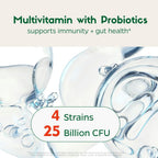 Zenkgo Women's Multivitamin with 25B Probiotics & Organic Greens - 60 Caps
