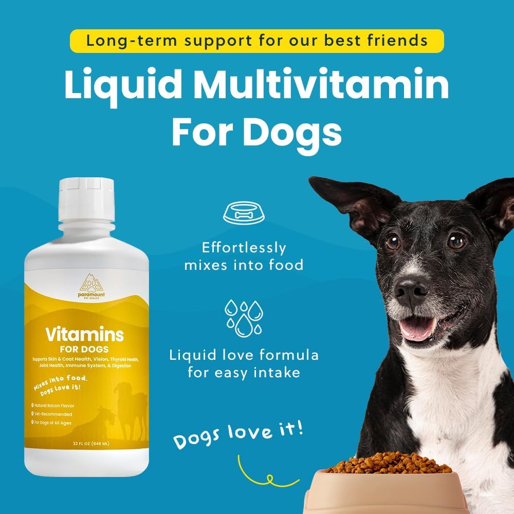 Paramount Pet Health Multivitamínico Líquido para Perros con Probióticos, 946 ml