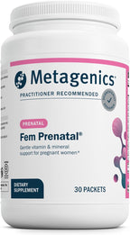 Metagenics Fem Prenatal - Prenatal Vitamin and Mineral Packets with Folate, Choline, Iron, and Biotin
