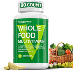 VEGEPOWER Multivitamínico Vegano con Hierro, Metilado, Complejo B, Frutas y Verduras, Enzimas, Omega, Hongos, 90 Comprimidos