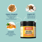Alice & Eli Golden Groovin' Turmeric para Perros - Apoyo Inmunitario y Articular Natural con Curcumina Orgánica, MCT y Fenogreco - Suministro para 30 Días para Perros Grandes