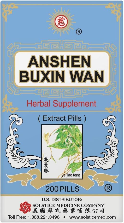 Solstice Medicine Company Anshen Buxin Wan Suplemento Herbal (200 píldoras)