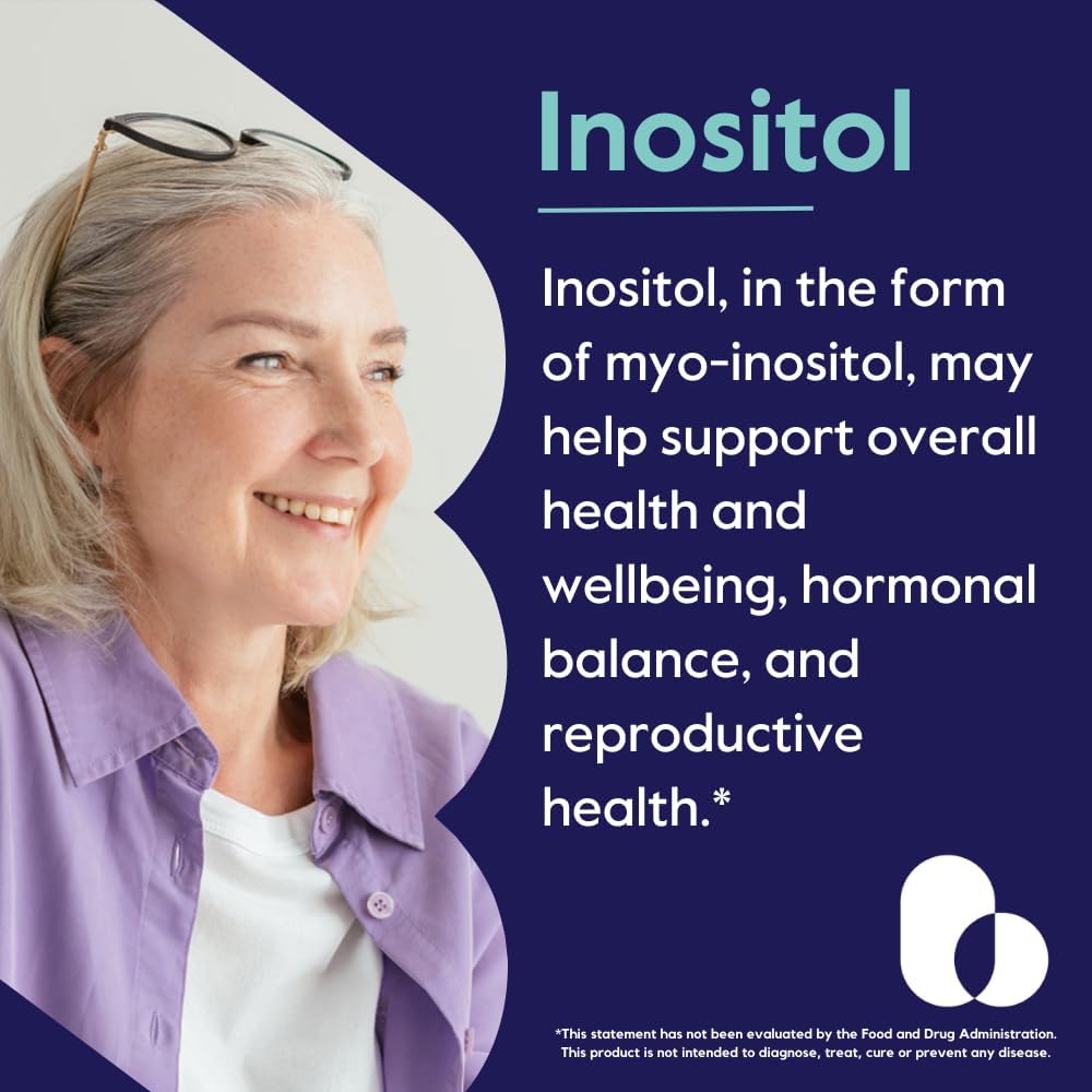 BESTVITE Inositol 750 mg como Myo Inositol - 120 Cápsulas Vegetarianas