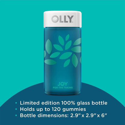 OLLY Joy Jar - Frasco de Cristal Recargable para Gominolas de Vitaminas, hasta 120 Gominolas, Edición Limitada 2022 – Image 3