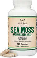 Irish Sea Moss Cápsulas, 180 cápsulas, 1.200 mg por porción - Double Wood Supplements