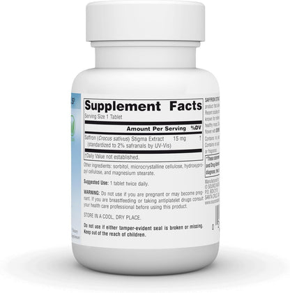 Source Naturals Serene Science Extracto de Azafrán, para el Apoyo del Estado de Ánimo* - 15 mg - 60 Comprimidos – Image 3