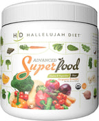 Advanced SuperFood, Mezcla de Verduras y Hortalizas Orgánicas en Polvo – Natural, 240 g, de Hallelujah Diet