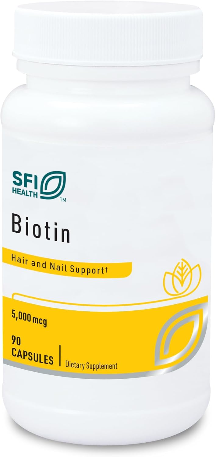 Klaire Labs Biotina 5000 mcg – 90 Cápsulas Hipoalergénicas