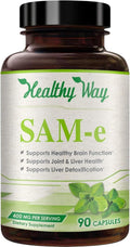 HealthyWayRx SAM-e 400 mg Cápsulas - S-Adenosilmetionina de Fácil Absorción (90 Cápsulas)