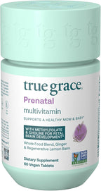 True Grace Prenatal Multivitamin - 60 comprimidos veganos