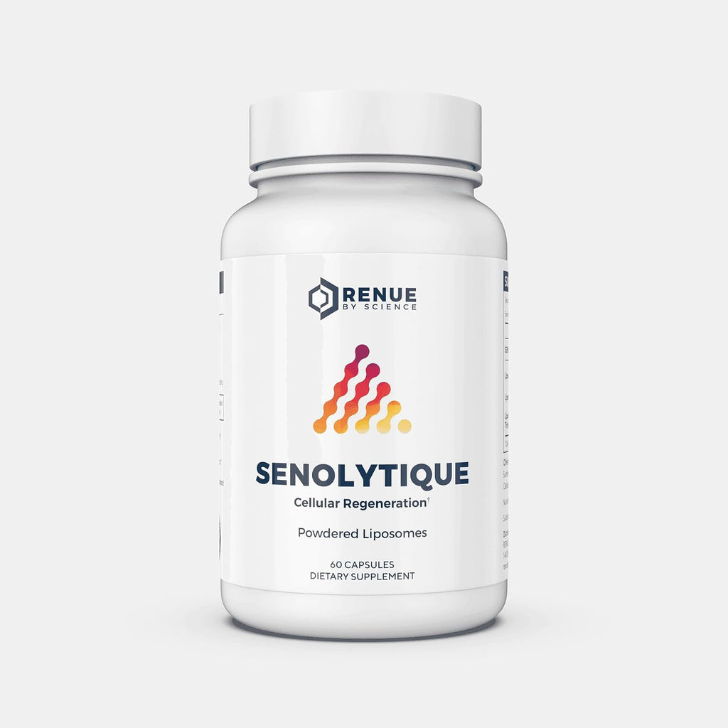Renue By Science Senolytique Suplemento Senolítico | 60 Cápsulas con Fisetina (35 mg), Quercetina (78 mg) y Espermidina (3 mg) por ración | Fórmula Liposomal | Fabricado en EE. UU. y probado por terceros