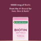 Nature's Bounty Biotina 10000mcg - 90 Cápsulas Blandas de Liberación Rápida