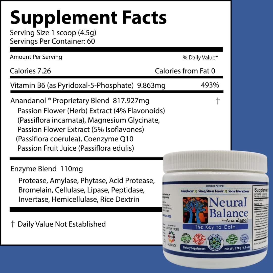 Neural Balance Anandanol con Mezcla de Enzimas Digestivas, 269 g (60 porciones)