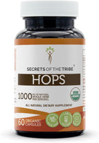 Cápsulas de Lúpulo Orgánico Secrets of the Tribe (Humulus lupulus) – 120 Cápsulas Vegetarianas