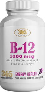 365 Health by HEALTHLIFE Vitamina B12 1000mcg – 365 Comprimidos de Rápida Disolución