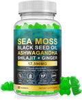 LTQXGT Gominolas de Sea Moss, Bladderwrack, Ashwagandha y Burdock Root - 60 Gominolas Veganas