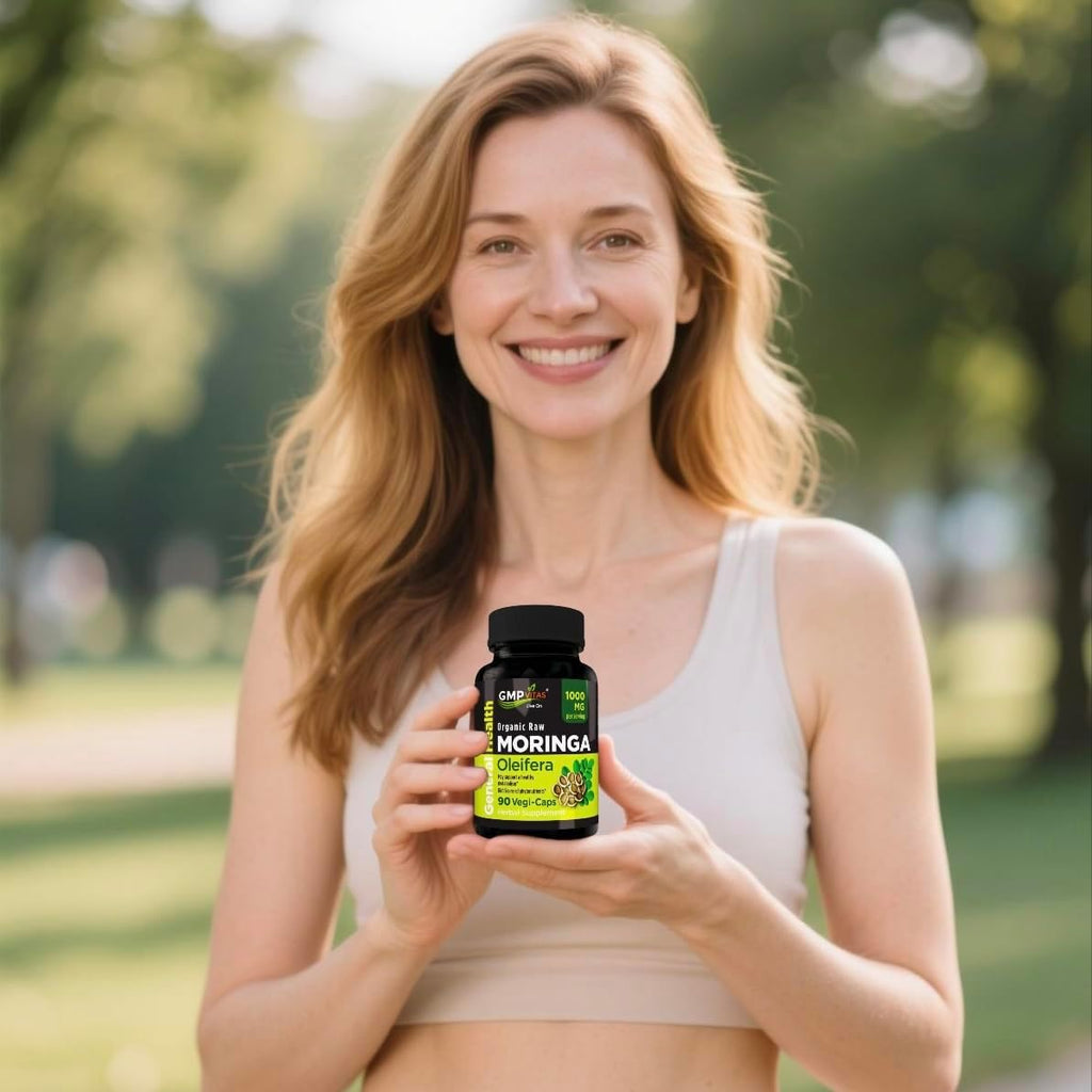 Cápsulas de Moringa Orgánica 1000mg - Suplemento Puro de Hoja de Moringa