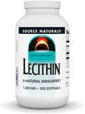 Source Naturals Lecitina 1200 mg - 200 Cápsulas Blandas
