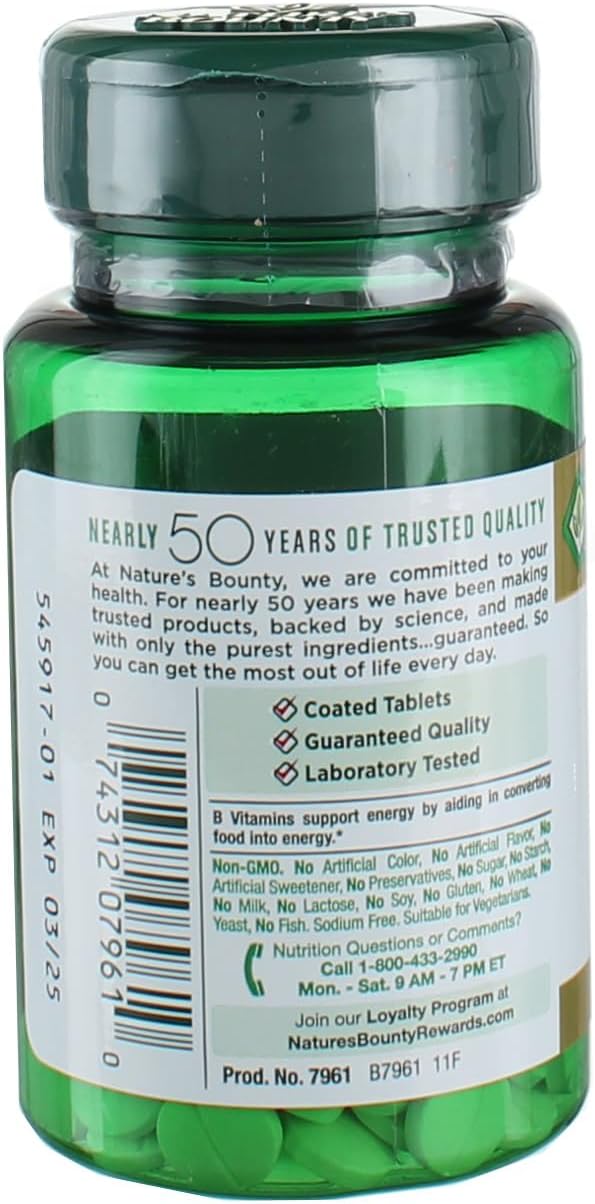 Nature's Bounty Biotina 1000 mcg, 100 Tabletas Recubiertas