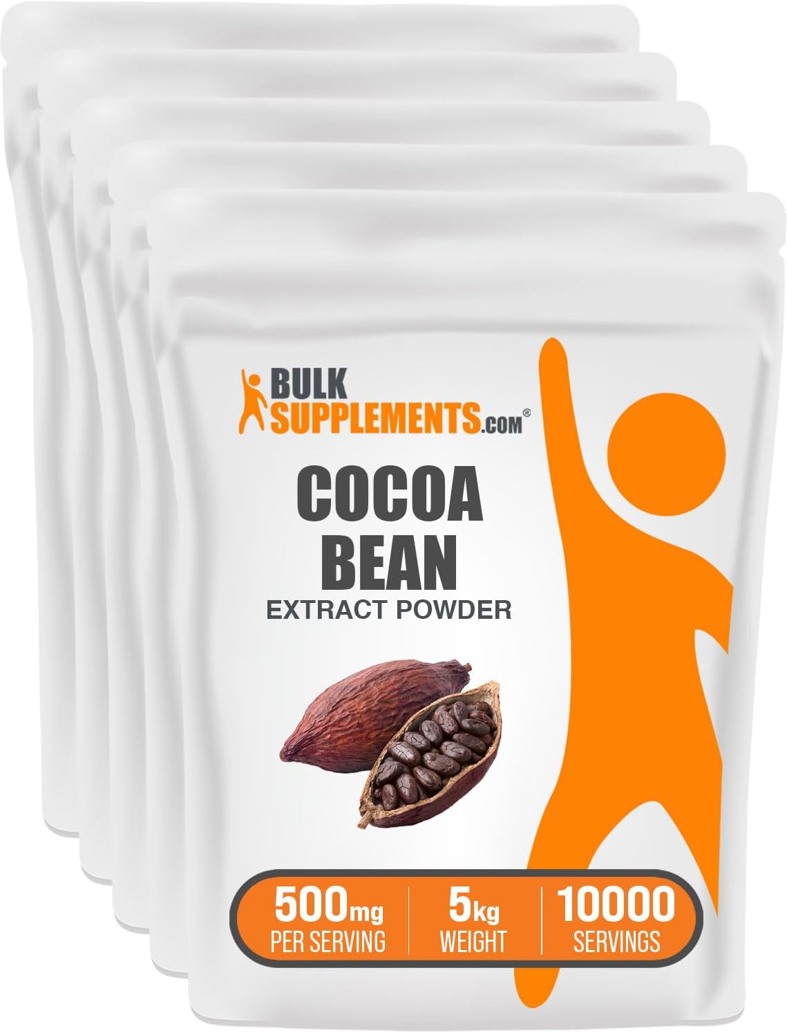 BulkSupplements Extracto de Cacao en Polvo - 500g (1.1 lbs), Sin Endulzar, Vegano y Sin Gluten