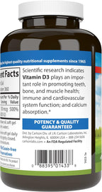 Carlson Vitamina D3 4000 UI (100 mcg) - 360 Cápsulas Blandas