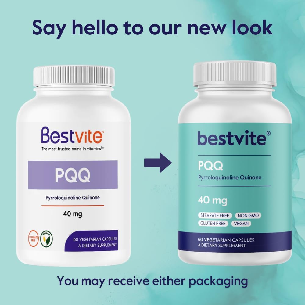 BESTVITE PQQ 40mg - 120 Cápsulas Vegetarianas