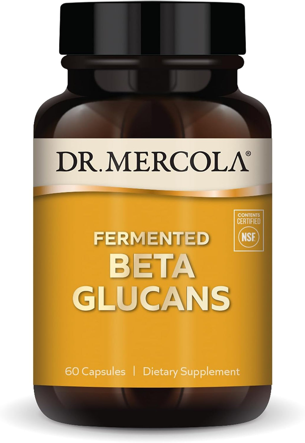 Dr. Mercola Beta Glucanos Fermentados - 60 Cápsulas - Apoyo Inmunitario