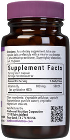 BlueBonnet Nutrition Vitamin B6 100 mg - 60 Vegetable Capsules