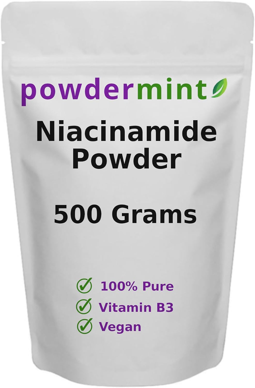 Niacinamida en Polvo (Vitamina B3) 100% Pura - 500 mg Sin Enrojecimiento (498 g)