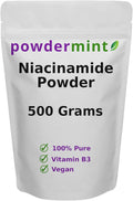 Niacinamida en Polvo (Vitamina B3) 100% Pura - 500 mg Sin Enrojecimiento (498 g)