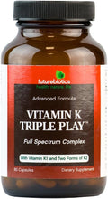 Futurebiotics Triple Play Vitamin K Capsules, 60 Capsules