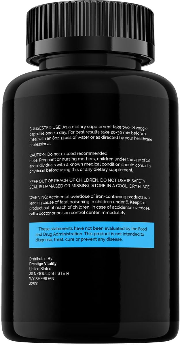 VeeloBooster Next Generation Male Support Capsules, Veelo Booster para Energía Duradera, Fórmula de Máxima Potencia (2 Paquetes - 120 Cápsulas)