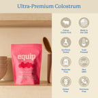 Equip Foods Core Bovine Colostrum Gummies - 60 Gominolas de Calostro Bovino, 1g por Ración, Sabor Frambuesa