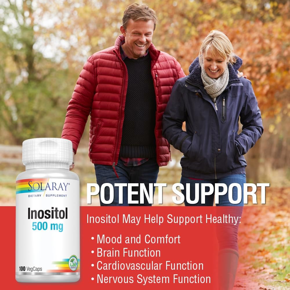 SOLARAY Inositol 500 mg - 100 Cápsulas Veganas