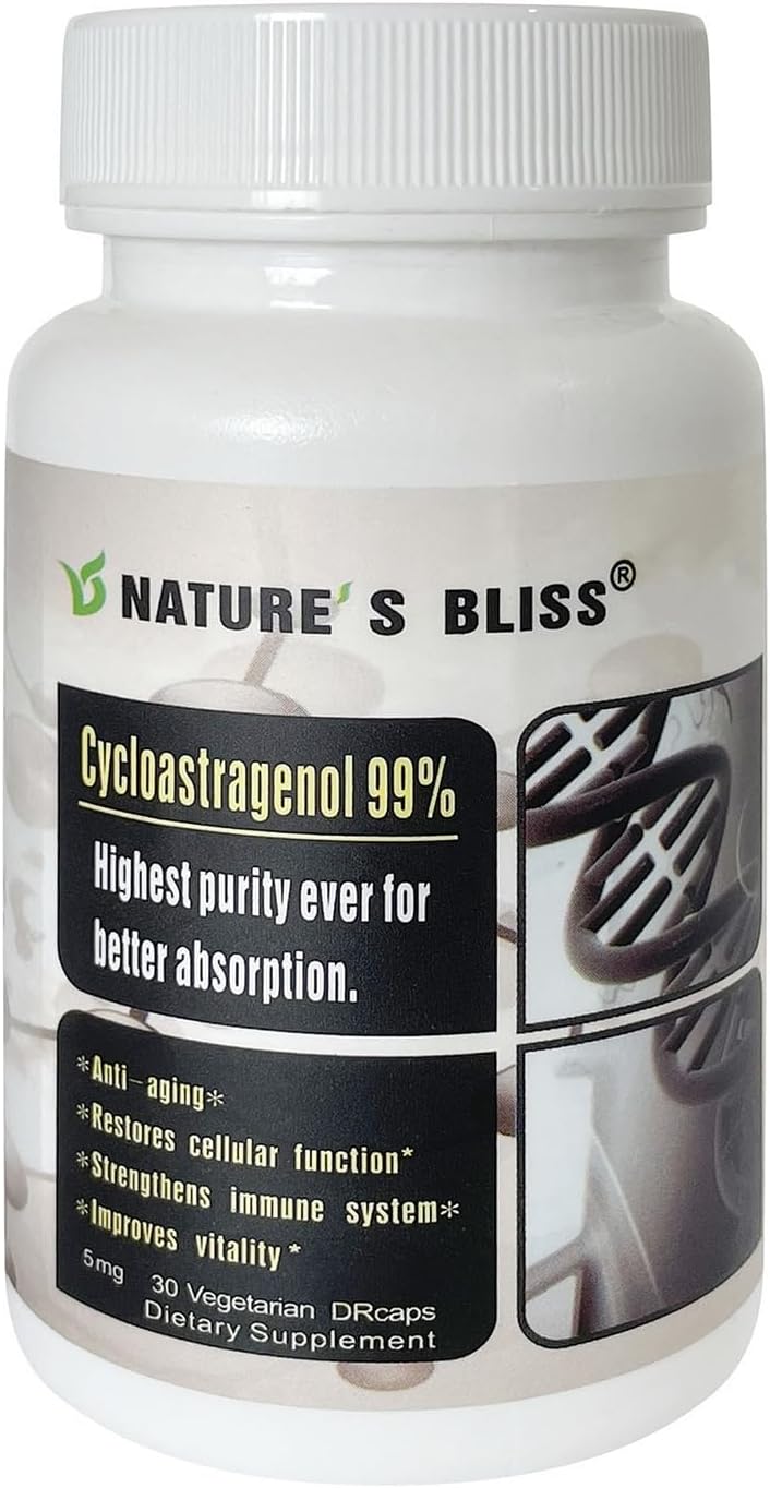 Nature'sbliss Cycloastragenol 99% 5mg - 30 Cápsulas con Tecnología DRcaps