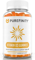 PUREFINITY Vitamina D3 5000 UI Gummies - Suplemento de vitamina D para la salud ósea e inmunitaria