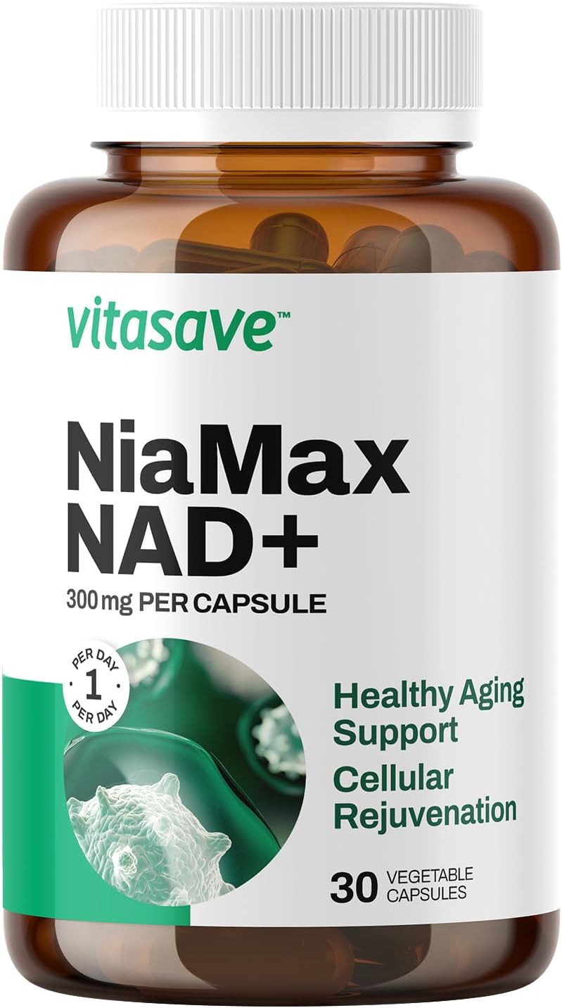 Vitasave NiaMax NAD+ 300mg - 30 Cápsulas - Suplemento de Niacinamida Ribósido