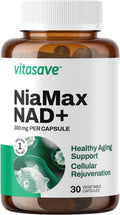 Vitasave NiaMax NAD+ 300mg - 30 Cápsulas - Suplemento de Niacinamida Ribósido