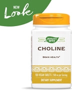 Nature's Way Choline, 500 mg per Serving, 100 Tablets (2-Pack)