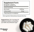 Wholesome Story Myo-Inositol y D-Chiro Inositol (Proporción 40:1), 90 Cápsulas